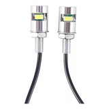 Parafuso De Placa Prata Luz Led Branca Moto Carro Par