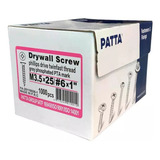 Parafuso Drywall Gn25 Agulha 3 5x25 Gesso 1000 Peças