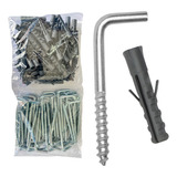 Parafuso Escapula L Zincado Com Bucha 8mm Pacote 50 Peças