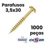 Parafuso Flangeado 3 5x30 35x30 Ciser Philips 1000u Madeira