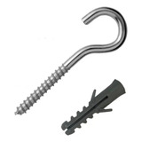 Parafuso Gancho Zincado C Bucha 6mm Pacote 100