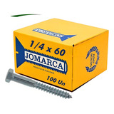 Parafuso Sextavado 1 4 X 60 Rosca Soberba Fixação De Antenas 100 Unidades Jomarca