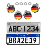 Parafusos Da Placa Metal Cromado Emblema Resinado Alemanha
