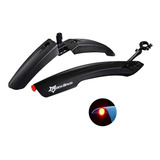 Paralama Bicicleta Rockbros Bike Diant tras Com Sinalizador Cor Preto