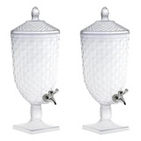 Paramount Plásticos Crystal Kit 2 Suqueiras Luxxor 5 Litros Dispenser Com Torneira