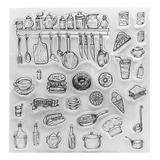 Paris Clock Clear Stamps Carimbos De Silicone Feitos À Mão D