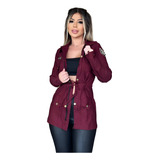 Parka Feminina Tecido Leve