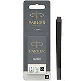 Parker Cartuchos De Refil De Tinta Para Caneta Tinteiro Longa QUINK Preto 5 Unidades