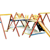 Parque Brinquedo Eco Escorregador Escalada Ponte 3 À 10 Anos