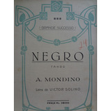 Partitura Piano Tango Negro A