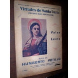 Partitura Virtudes De Santa Luzia Humberto Vetillo