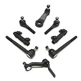 PartsW - Kit De Direção Com 8 Peças Para Chevrolet Blazer-S10-S10 Blazer-GMC Jimmy-S15-S15 Jimmy-Sonoma-Syclone-Typhoon-Isuzu Hombre-Oldsmobile Extremidades Externas De Direção Pitman E Braço