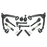 PartsW Kit De Suspensão Completo De 12 Peças Compatível Apenas Com Modelos 4X4 Braço De Controle Superior E Juntas Esféricas Extremidades De Barra De Direção Interna E Externa 