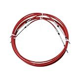 Partuto 2 Peças 4 Metros 4 Metros 157 Polegadas Marine Type 3300 33C Cabo De Caixa De Controle Remoto De Mudança Do Acelerador Para Yamaha Motor De Popa Barco Motor De Direção Vermelho Substituição