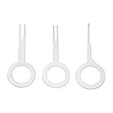 Partuto Kit Sortido De 3 Peças De Ferramentas De Remoção De Terminal Universal Em Formato De Chave Para Carro Caminhão Motocicleta Barco Conector De Terminal Pino Extrator Kit Prateado