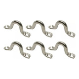 Passa Cabo Alça Omega Inox Amarração Lancha 8mm   6unidades