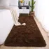 Passadeira Corredor 2 00x0 60 Tapete Super Peludo Beira De Cama Sala Quarto Marrom Texfine Têxtil