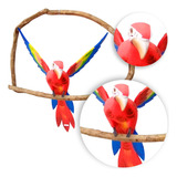 Pássaro Arara Vermelha   Decoração   Asa Aberta Pp 45cm