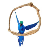 Passaro Decorativo Arara Azul
