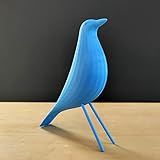 Pássaro M Decorativo - 17,4 Cm Altura -toque 3d Cor:azul Claro
