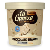 Pasta Amendoim La Ganexa Com Whey Protein Zero Açúcar Pote 450g Sabor Chocolate Branco