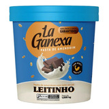 Pasta De Amendoim La Ganexa Com Whey Protein Zero Açúcar Pote 1kg Sabor Leitinho