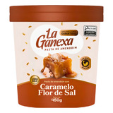Pasta De Amendoim La Ganexa Com Whey Protein Zero Açúcar Pote 450g Sabor Caramelo Flor De Sal
