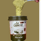 Pasta De Amendoim La Ganexa Com Whey Protein Zero Açúcar Pote 450g Sabor Chocolate Branco E Pistache