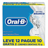 Pasta De Dentes Oral b Extra Branco Em Creme Sem Glúten Pacote X 12 70 G