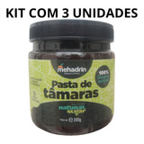 Pasta De Tamaras 100 Medjoul 0 Conservantes 200gr Kit Com 3
