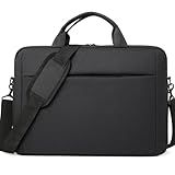 Pasta Executiva Para Notebook 14 Polegadas- Alça De Mão E Tiracolo- 2 Divisões- Impermeável- Bolso Frontal- Organizador Para Trabalho E Faculdade -Preto-