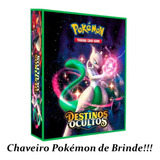 Pasta Fichário Álbum Pokemon 10 Folhas 06 Cards Brinde Estampa 34 Destinos Ocultos Fx