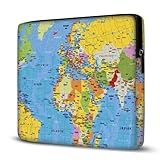 Pasta Maleta Capa Case Para Laptop Notebook Compatível Com MacBook Dell Samsung Acer UltraBook 15 6 Mapa Azul