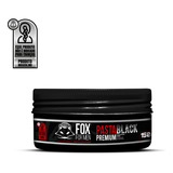 Pasta Modeladora Efeito Cabelo Black 150g Fox For Men Em Pomada pastosa consistente Fox For Men Profissional black preto pigmentado barbearia