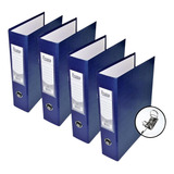 Pasta Registradora A z Azul Lombo Largo Kit C 4 Frama