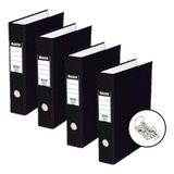 Pasta Registradora A z Lombo Largo Preto Kit C 4un Chies