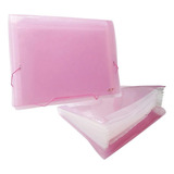 Pasta Sanfonada A4 Com 12 Divisões Rosa Acp