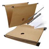 Pasta Suspensa Arquivo Kraft Dello Grampo Visor 10 Unidades