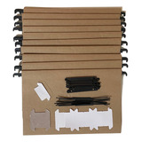 Pasta Suspensa Kraft Completa Arquivo C 10 grampo Visor Aba