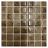 Pastilha Adesiva Resinada Decorada Granito Marrom Kit 4 Placas