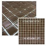 Pastilha De Vidro Para Piscina Cozinha Banheiro Parede Marrom Chocolate Lisa 30x30cm La Bella Griffe