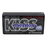 Pastilha Mint Xtreme Frozen Zero Açúcar Mentos Kiss Lata Com 50 Pastilhas 35g