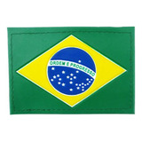 Patch Bandeira Do Brasil Emborrachada Com Fixação Militar
