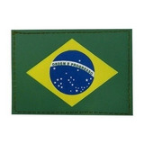 Patch Bandeira Do Brasil Emborrachada Farda
