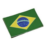 Patch Bandeira Do Brasil Emborrachado Fecho De Contato
