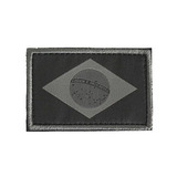 Patch Bandeira Do Brasil Wtc Store Preto Bordado
