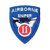 Patch Bordado - 11º Comando Snipers Divisa Airborne Ex10165-53 Termocolante Para Aplicar