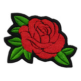 Patch Bordado Aplique Termocolante Modinha Rosas Vermelhas