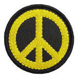 Patch Bordado Aplique Termocolante Símbolo Da Paz