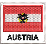 Patch Bordado Bandeira Austria